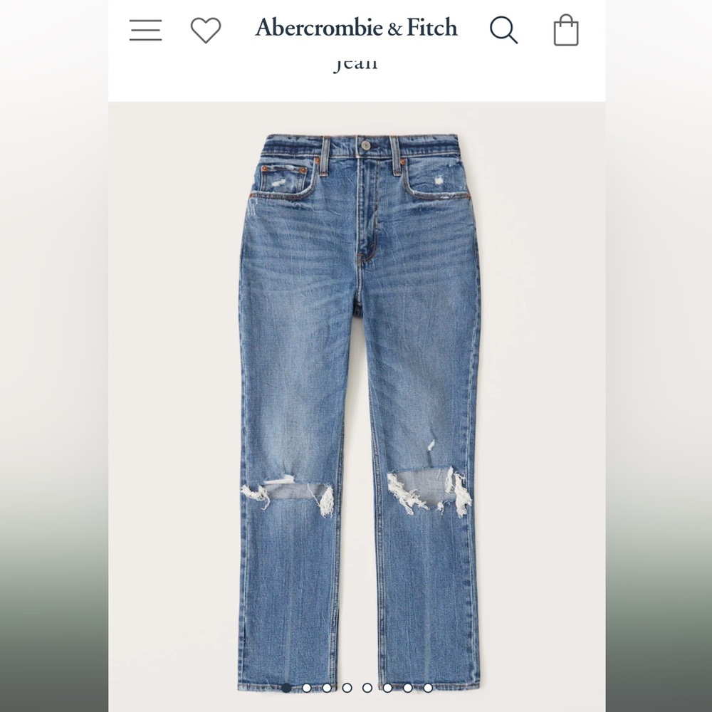 Abercrombie & Fitch Ankle Straight Ultra High Rise 6 extra short - Curve Love